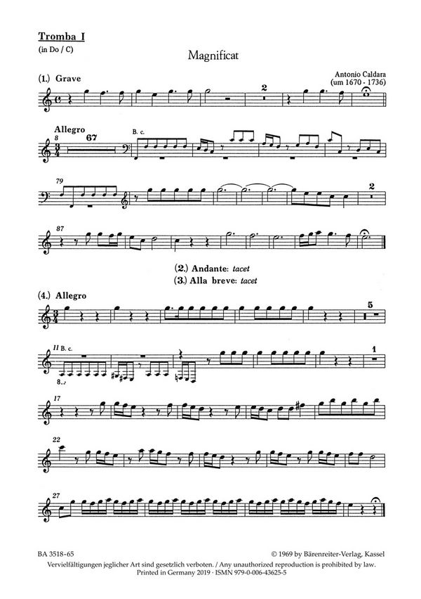 Magnificat C-Dur für Alt,&nbsp;&nbsp;gem Chor und Orchester&nbsp;&nbsp;Harmonie