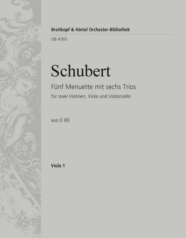 5 Menuette und 6 Trios D89  für Streichorchester  Viola
