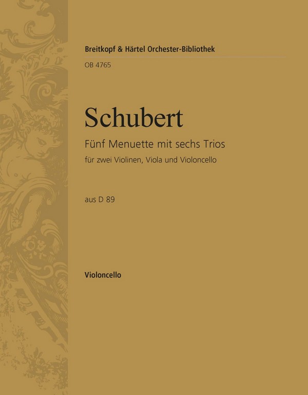 5 Menuette und 6 Trios D89  für Streichorchester  Violoncello