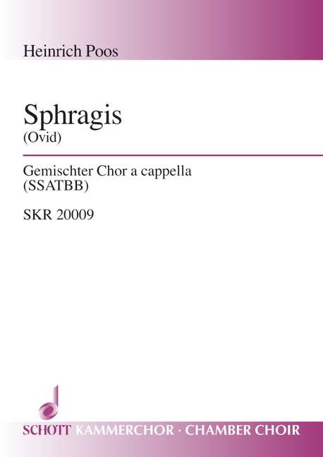 Sphragis  für gemischten Chor (SSATBB)  Chorpartitur