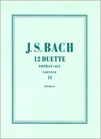 12 Duette aus Kantaten Band 2 (Nr. 4-6)  für 2 Singstimmen (SA) und Orgel  