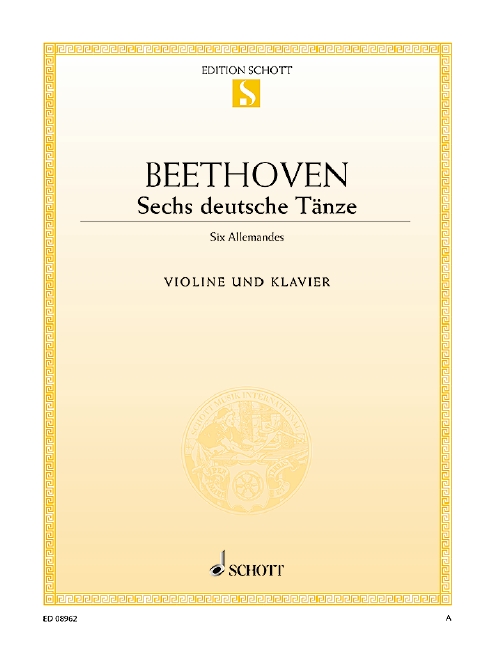 Deutsche Tänze&nbsp;&nbsp;für Violine und Klavier&nbsp;&nbsp;Einzelausgabe