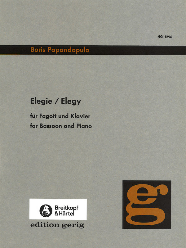 Elegie&nbsp;&nbsp;für Fagott und Klavier&nbsp;&nbsp;