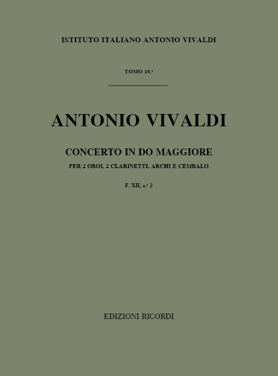 Concerto do maggiore RV559&nbsp;&nbsp;per 2 oboi, 2 clarinetti e archi&nbsp;&nbsp;partitura
