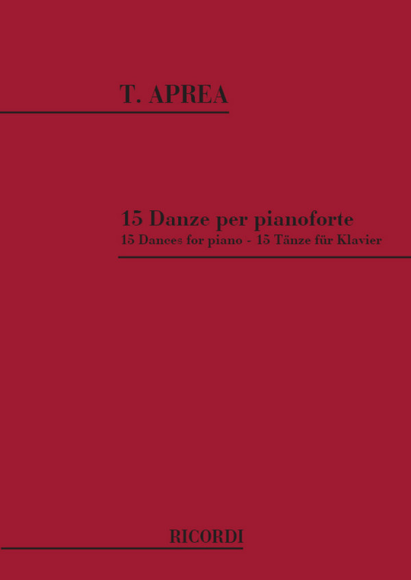 15 DANZE  per pianoforte  