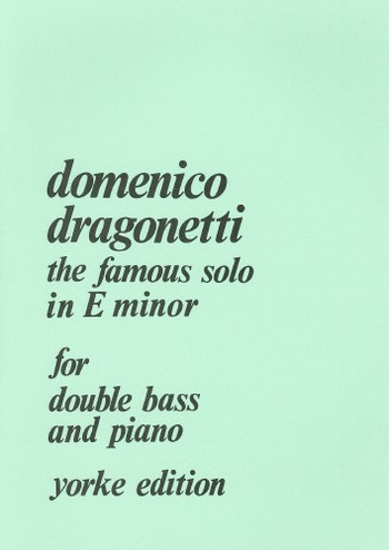 The famous Solo in e minor  for double bass and piano  