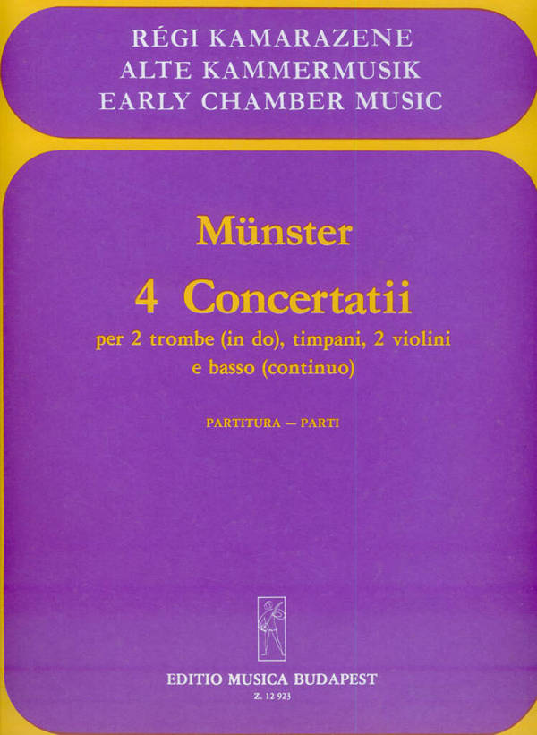 4 Concertatii per 2 trombe (in do), timpani,&nbsp;&nbsp;2 violini e bc&nbsp;&nbsp;partitura e parti
