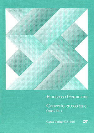 Concerto grosso c-Moll op.2,1  für Streicher und Bc  Partitur