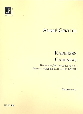 KADENZEN ZUM VIOLINKONZERT D-DUR&nbsp;&nbsp;OP.61 UND ZUM KONZERT KV216 (MOZART)&nbsp;&nbsp;GERTLER, ANDRE, BEARB.