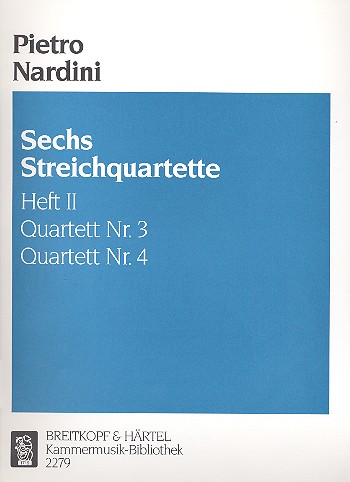 6 Streichquartette Band 2 (Nr.3-4)  für 2 Violinen, Viola und Violoncello  Stimmen
