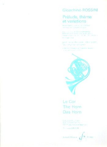 Prelude, theme et variations mi majeur&nbsp;&nbsp;pour cor en fa ou mi et piano&nbsp;&nbsp;