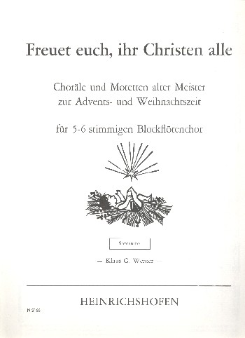 Freuet euch ihr Christen alle für&nbsp;&nbsp;5-6 Blockflöten (SoSSATB) (Ensemble)&nbsp;&nbsp;Stimmensatz (1-1-1-1-1)