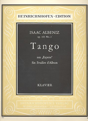 Tango aus Espana op.165,2  für Klavier  6 feuilles d'album