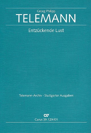 Entzückende Lust Kommunionskantate&nbsp;&nbsp;für Alt (Mezzosopran, Bariton, Bass),&nbsp;&nbsp;Viola da gamba und Bc,    Partitur (dt/en)