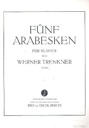 5 Arabesken op.28&nbsp;&nbsp;für Klavier&nbsp;&nbsp;