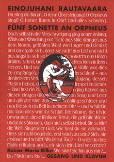 5 Sonette an Orpheus  für Gesang und Klavier  