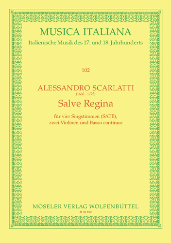 Salve Regina&nbsp;&nbsp;für 4 Stimmen (SATB), 2 Violinen und Bc&nbsp;&nbsp;Partitur