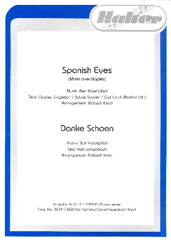 Spanish Eyes  und  Danke schön:&nbsp;&nbsp;für Blasorchester&nbsp;&nbsp;