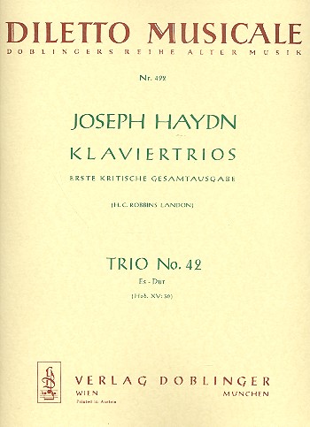 Trio Es-Dur Nr.42 Hob.XV:30&nbsp;&nbsp;für Klavier, Violine und Violoncello&nbsp;&nbsp;