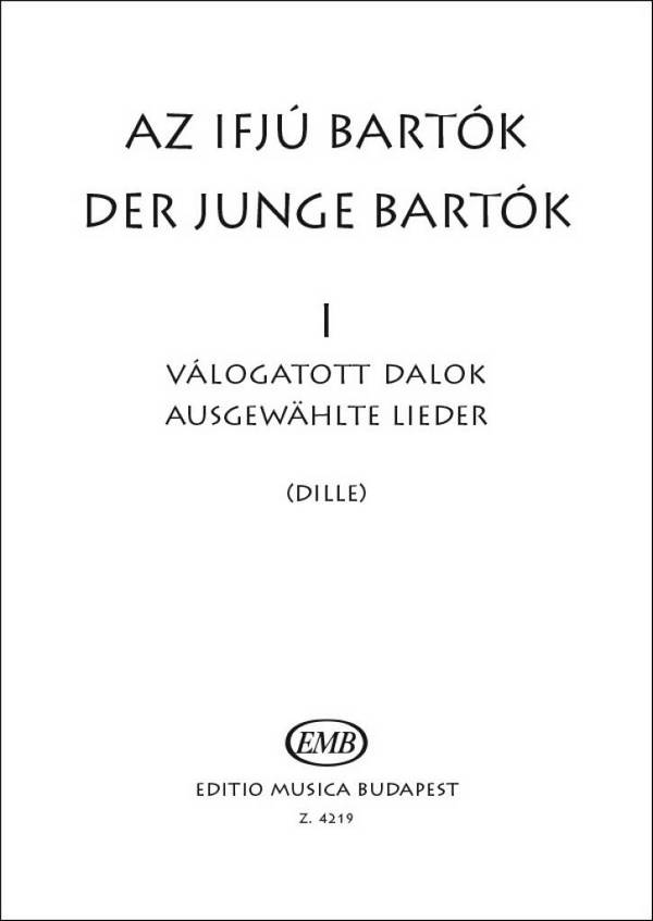 Der junge Bartok Band 1 - ausgewählte Stücke&nbsp;&nbsp;für Gesang und Klavier (ung/dt/slow)&nbsp;&nbsp;