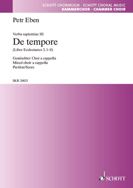 Verba sapientiae  für gemischten Chor (SATB)  Chorpartitur