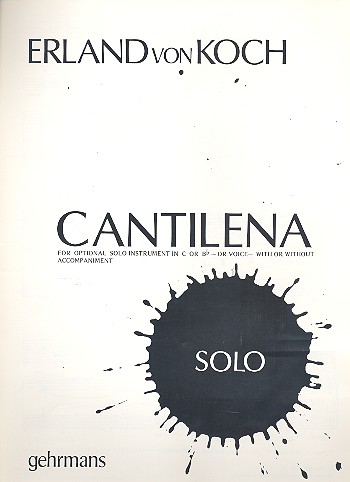 Cantilena for optional solo instrument  in C (voice) with or without piano or organ  