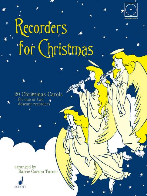 Recorders for Christmas - 20 Christmas Carols&nbsp;&nbsp;for 1 or 2 descant recorders&nbsp;&nbsp;score