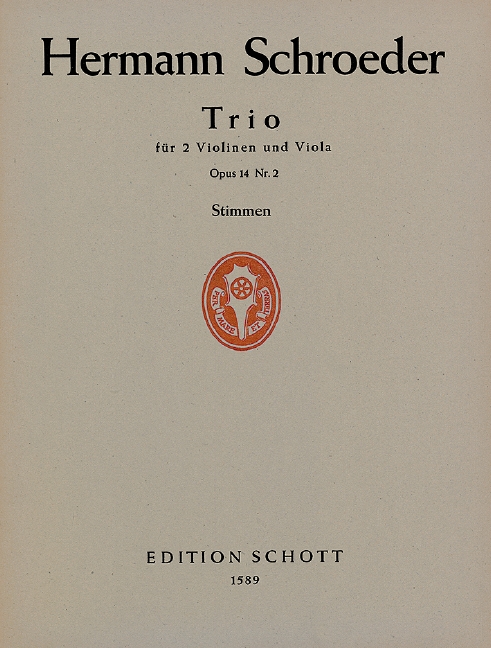 Trio op. 14/2&nbsp;&nbsp;für 2 Violinen und Viola&nbsp;&nbsp;Stimmensatz