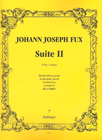 Suite F-Dur Nr.2 für 4 Blockflöten&nbsp;&nbsp;(SATB),  Spielpartitur&nbsp;&nbsp;