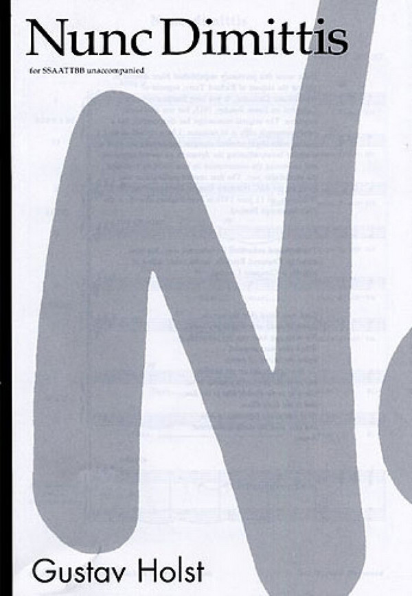Nunc dimittis &nbsp;&nbsp;für gem Chor (SSAATTBB) a cappella&nbsp;&nbsp;Partitur