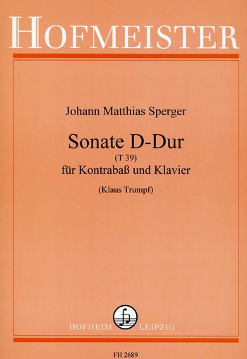 Sonate D-Dur (T39)  für Kontrabass und Klavier  