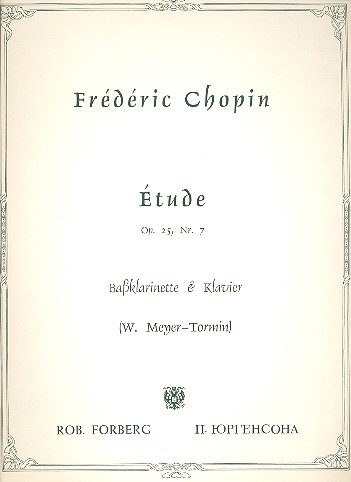 Etüde op.25,7 für  Bassklarinette und Klavier  