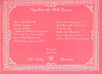 Orgeltrios der Belle Epoque&nbsp;&nbsp;für Orgel&nbsp;&nbsp;