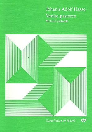 Venite pastores für Soli (SAT),&nbsp;&nbsp;Chor, Streicher und Bc, Bläser ad lib.&nbsp;&nbsp;Orgelauszug