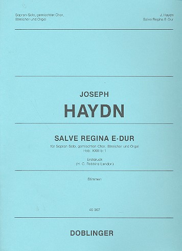 Salve Regina E-Dur Hob.XXIIIb:1&nbsp;&nbsp;für Sopran, Chor, Streicher und Orgel&nbsp;&nbsp;Streicherset