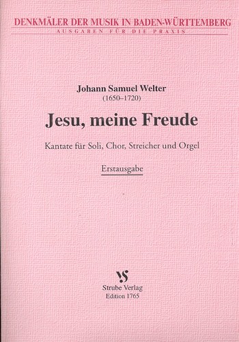 Jesu meine Freude für Soli, gem Chor,&nbsp;&nbsp;Streicher und Orgel&nbsp;&nbsp;Partitur