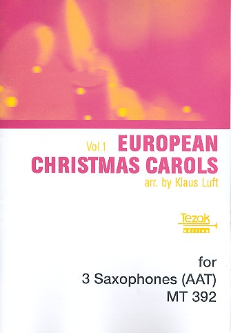 European Christmas Carols vol.1  for 3 saxophones,  score  