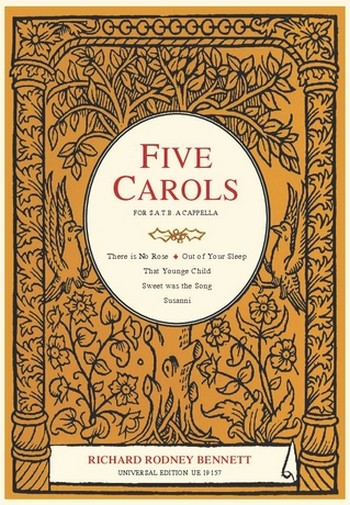 5 Carols für mixed chorus  a cappella,  score  