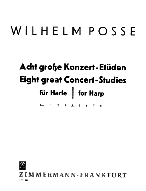 Konzert-Etüde c-Moll Nr.4 für Harfe&nbsp;&nbsp;&nbsp;&nbsp;