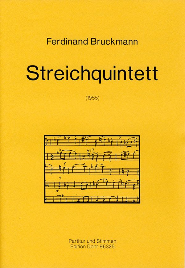QUINTETT FUER 2 VIOLINEN, VIOLA,&nbsp;&nbsp;VIOLONCELLO UND KONTRABASS&nbsp;&nbsp;PARTITUR+STIMMEN (1955)