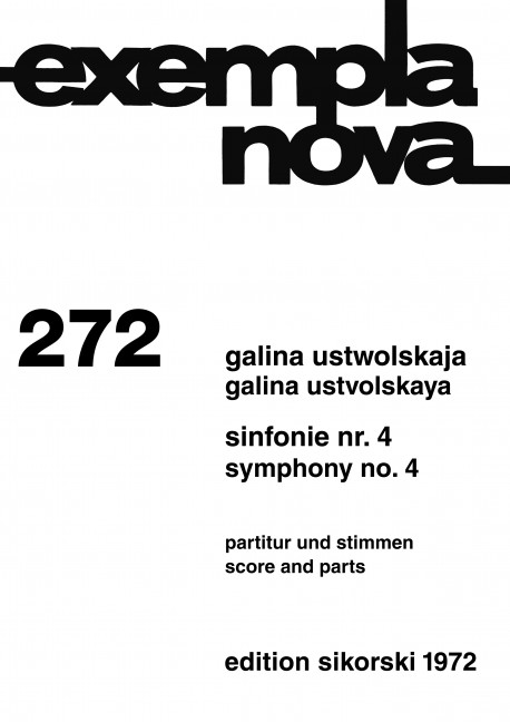 Sinfonie Nr.4 für Alt, Trompete,  Tam-Tam und Klavier  Partitur und Stimmen