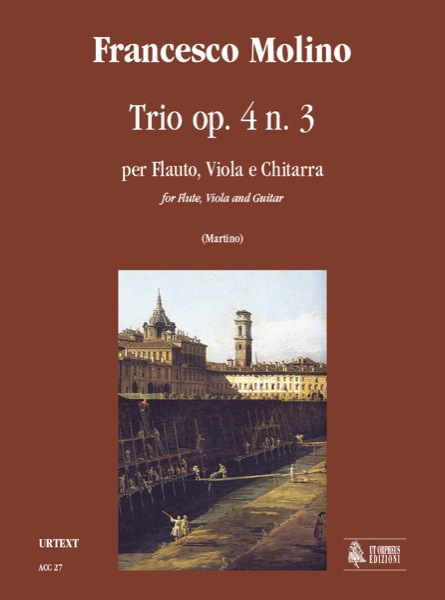 TRIO OP.4,3 PER FLAUTO, VIOLA E CHITARRA  PARTITURA+PARTI  MARTINO, MARIO, REV.