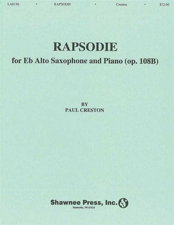 Rapsodie op.108b&nbsp;&nbsp;for alto saxophone and piano&nbsp;&nbsp;