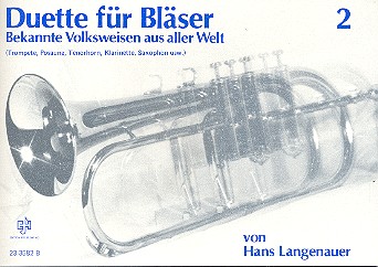 Duette für Bläser Band 2 für Trompete&nbsp;&nbsp;(Posaune, Tenorhorn, Klarinette, Saxophon)&nbsp;&nbsp;