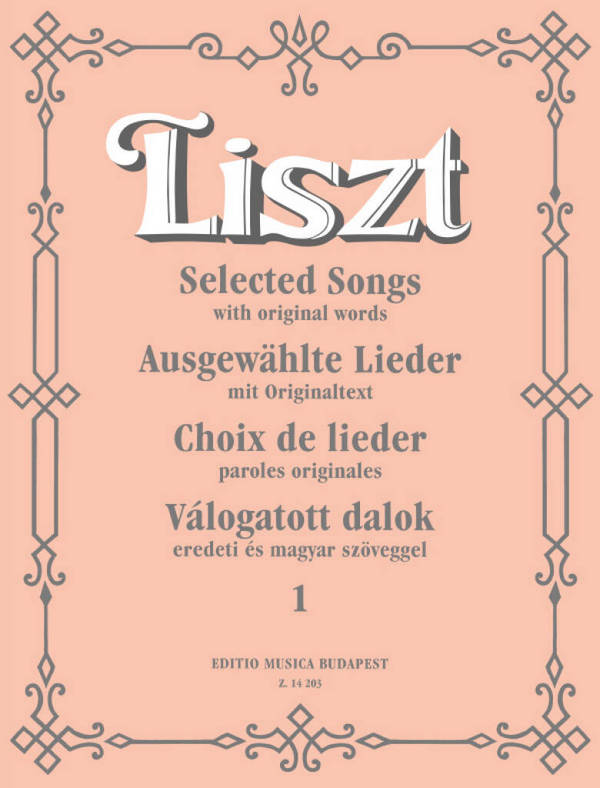 Ausgewählte Lieder Band 1 mit Originaltext  für Sopran (Tenor) und Klavier  (dt/ung)