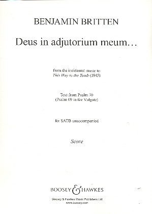 Deus in adjutorium meum... Nr. 112&nbsp;&nbsp;für gemischter Chor (SATB) a cappella&nbsp;&nbsp;Chorpartitur