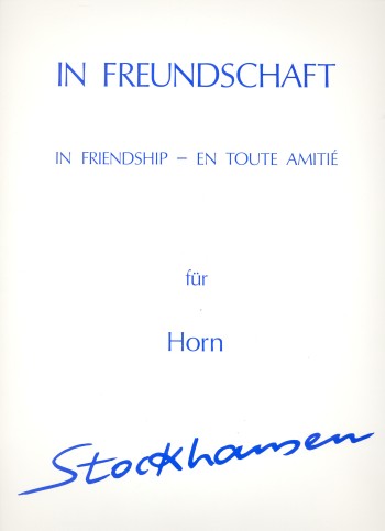 In Freundschaft op.46 11/12  für Horn  