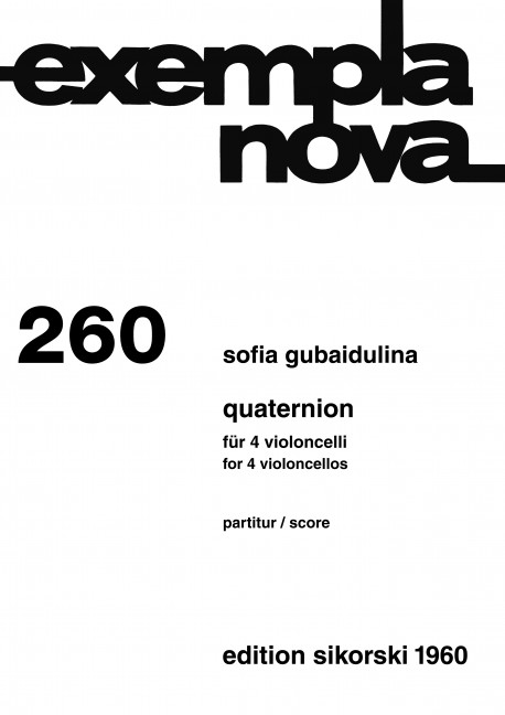 Quaternion  für 4 Violoncelli  Partitur und Stimmen