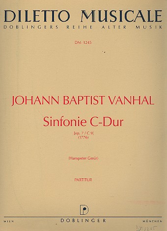 Sinfonie C-Dur op.7/C9&nbsp;&nbsp;für Kammerochester&nbsp;&nbsp;Partitur