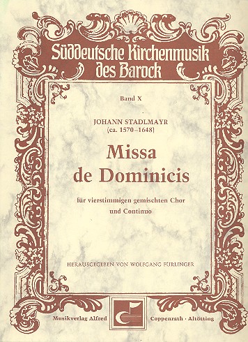 Missa de Dominicis  für gem Chor und Bc  Partitur